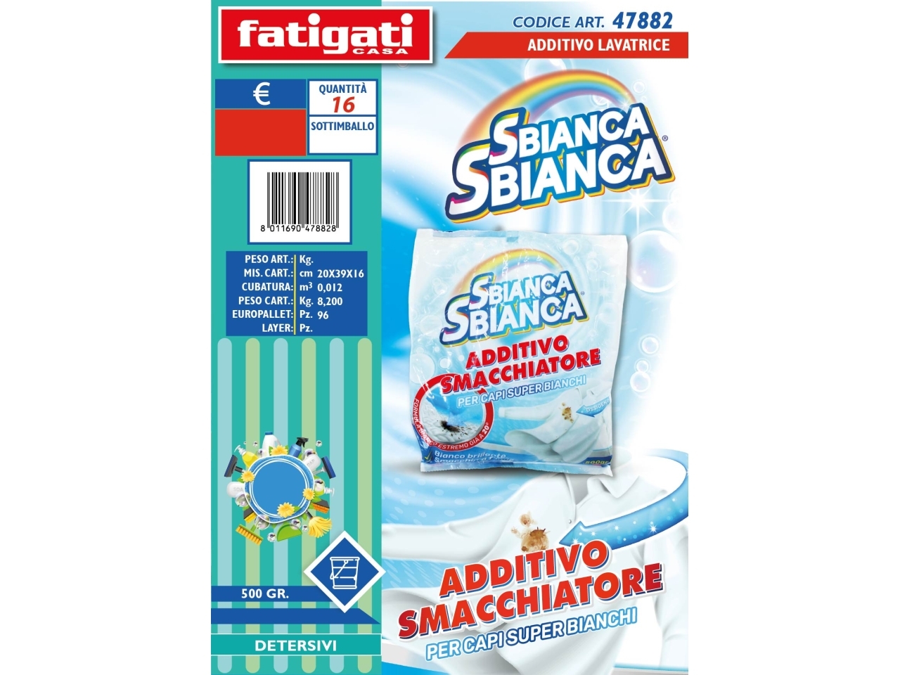 ADDITIVO LAVATRICE SBIANCA SBIANCA 47882