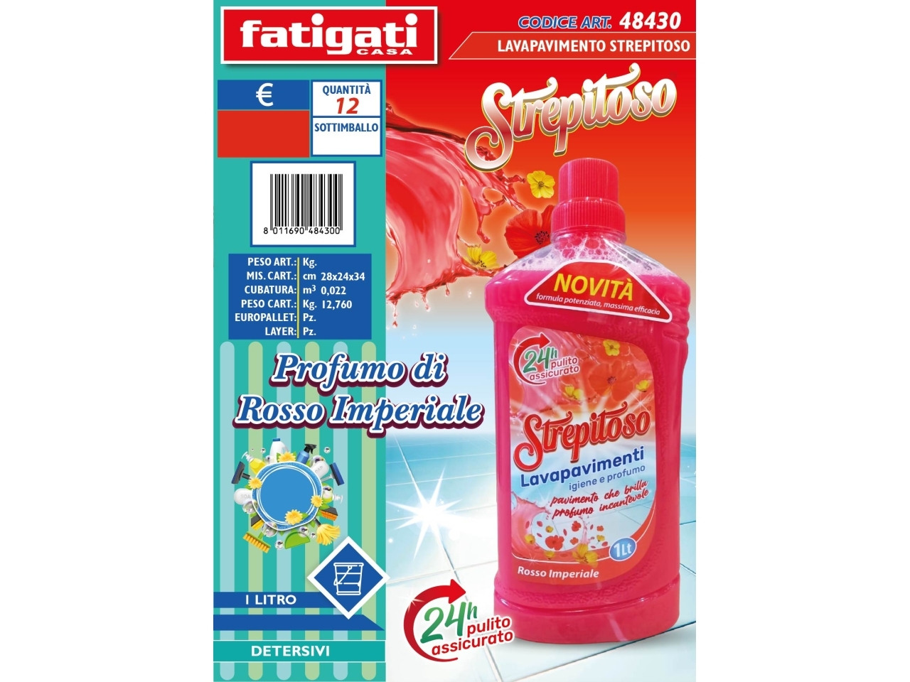 LAVAPAVIMENTI STREPITOSO ROSSO IMPERIALE 1L 48430