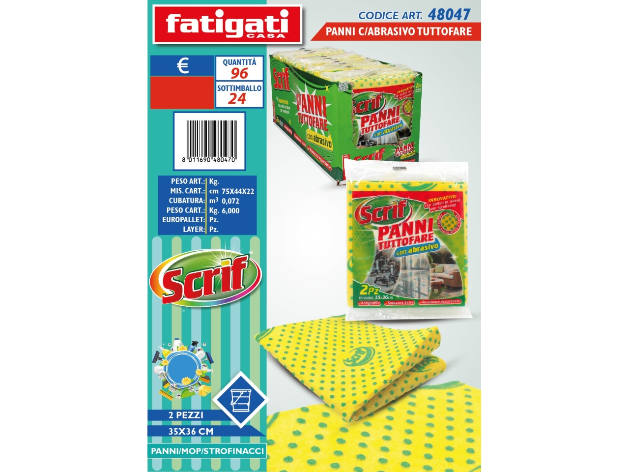 PANNI TUTTOFARE 2PZ SCRIF 3 48047 PANNI TUTTOFARE 2PZ SCRIF 3 48047