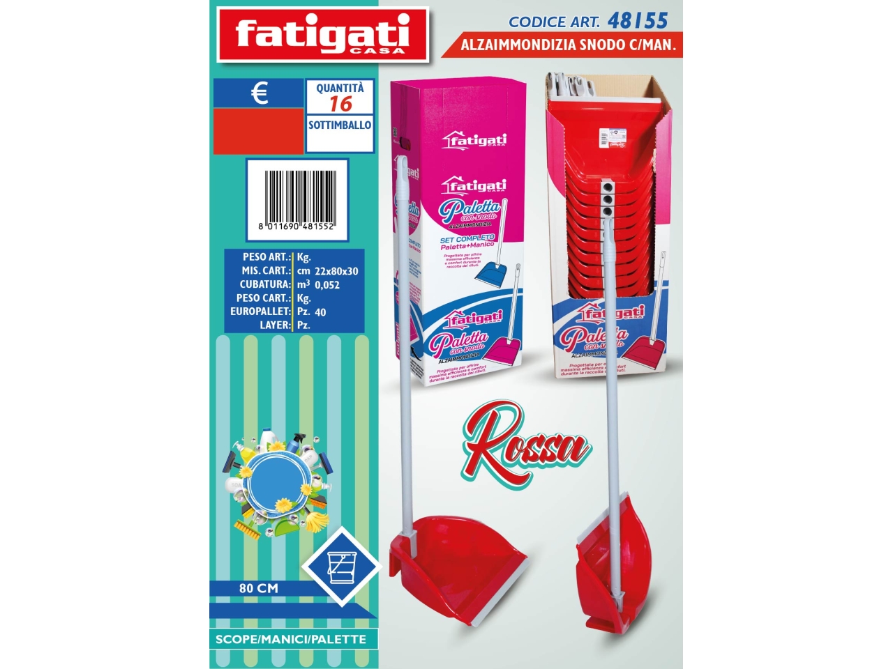 ALZAIMMONDIZIA SNODO ROSSA C/MANICO 48155
