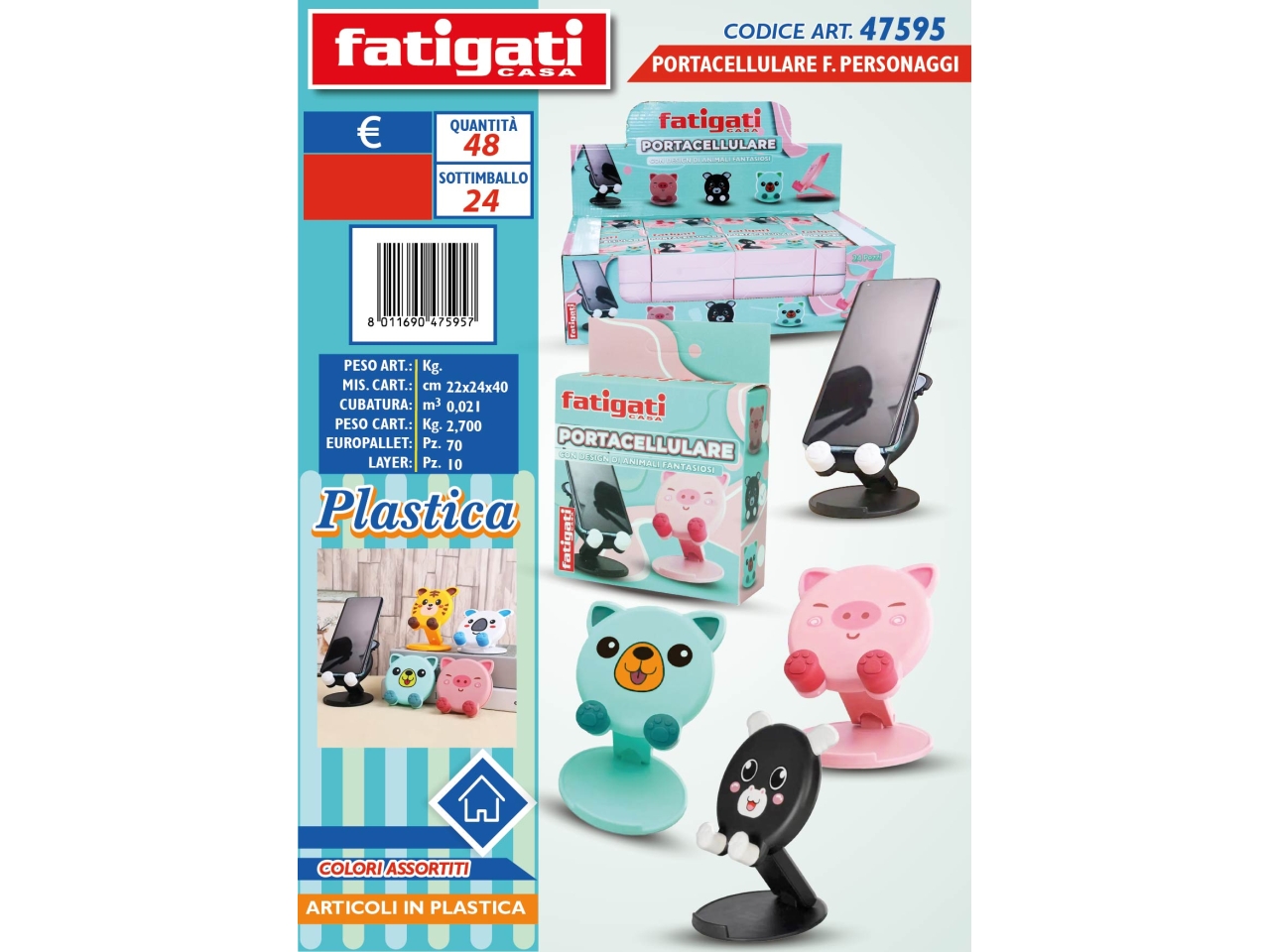 PORTACELLULARE A FORMA DI PERSONAGGI 47595