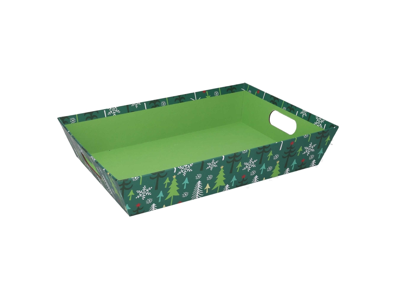 CESTA C/ALBERI 35X26XH7CM VERDE 9385050000