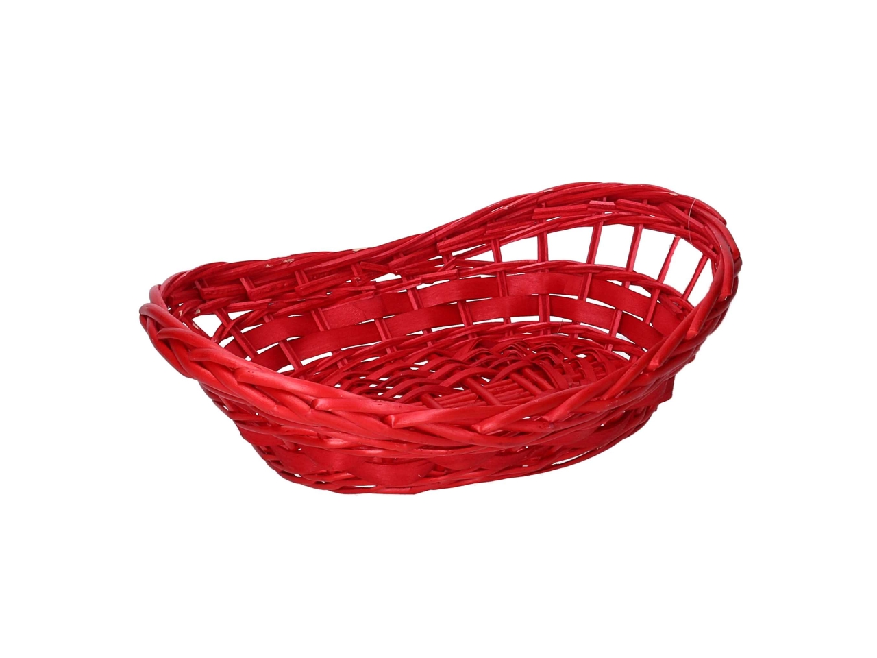 CESTA VIMINI OVALE 36X24XH8/12CM ROSSO 9385970000