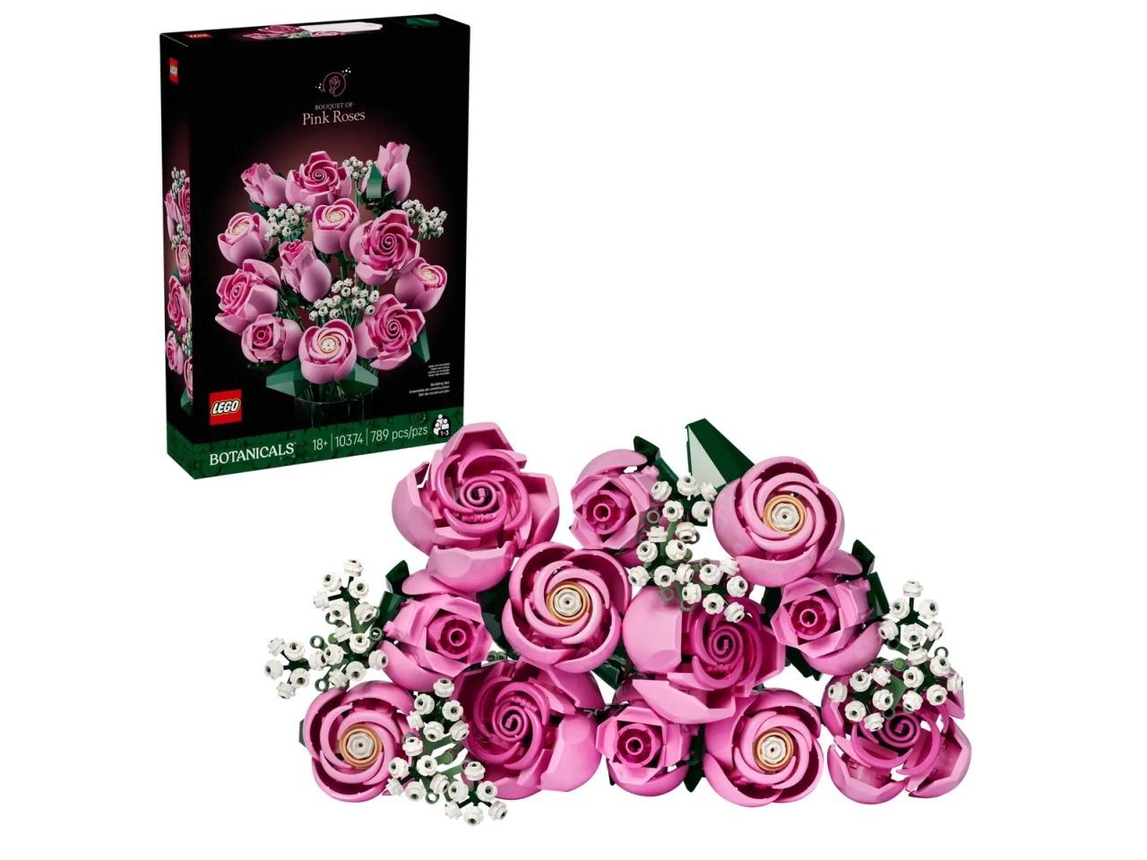 LEGO BOTANICALS BOUQUET DI ROSE ROSA 10374