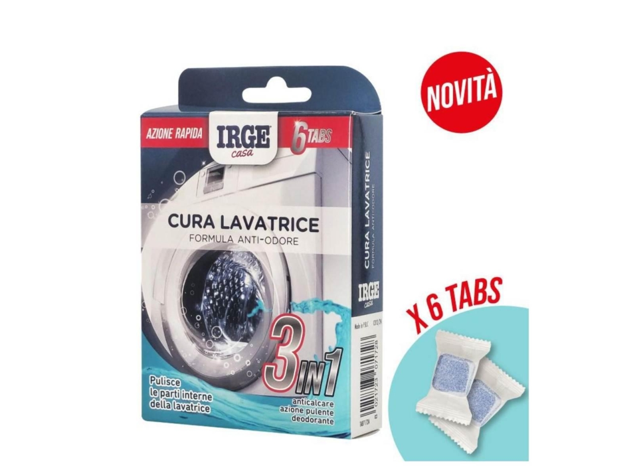 TABS PULIZIA LAVATRICE 6PZ TAB7172A