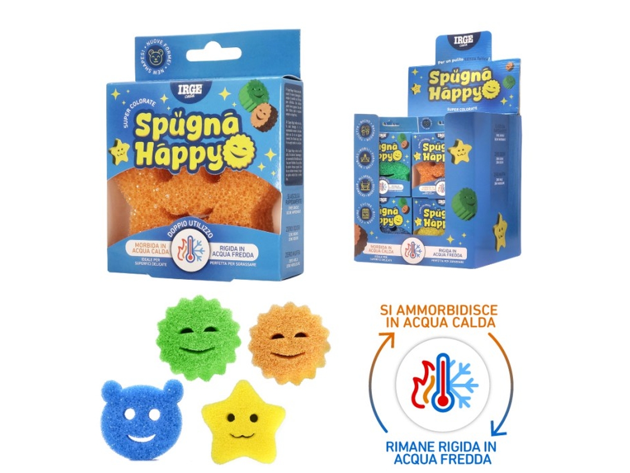 SPUGNA HAPPY SCRUB 10X10X3CM SPUGNA HAPPY SCRUB 10X10X3CM