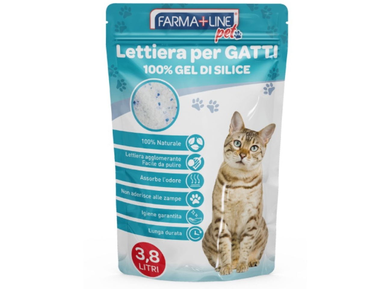 LETTIERA GATTI GEL DI SILICE 3,8L