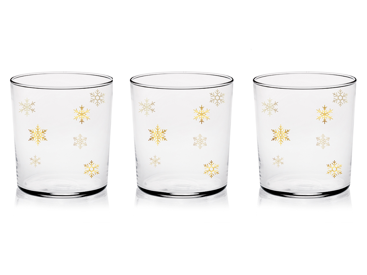 GOLD FLAKES BICCHIERE CONIC 3PZ 36CL M104140 GOLD FLAKES BICCHIERE CONIC 3PZ 36CL M104140