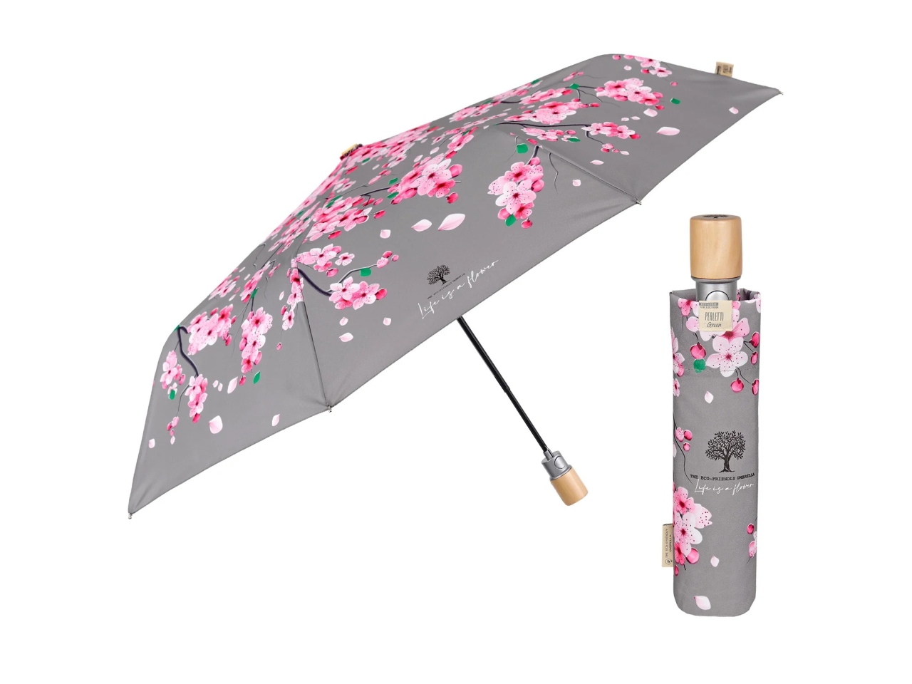 OMBRELLO DONNA MINI 54CM FIORE DI PESCO 19156