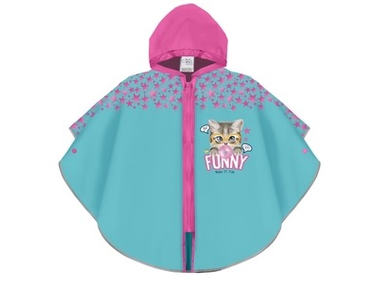 PONCHO KIDS PIOGGIA AZZ. FUNNY CAT ZIP+BRD15667 PONCHO KIDS PIOGGIA AZZ. FUNNY CAT ZIP+BRD15667