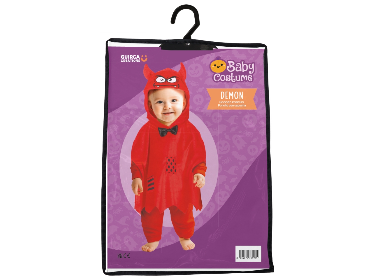 COSTUME PONCHO BABY DEMONE ROSSO 18/24 MESI 76191