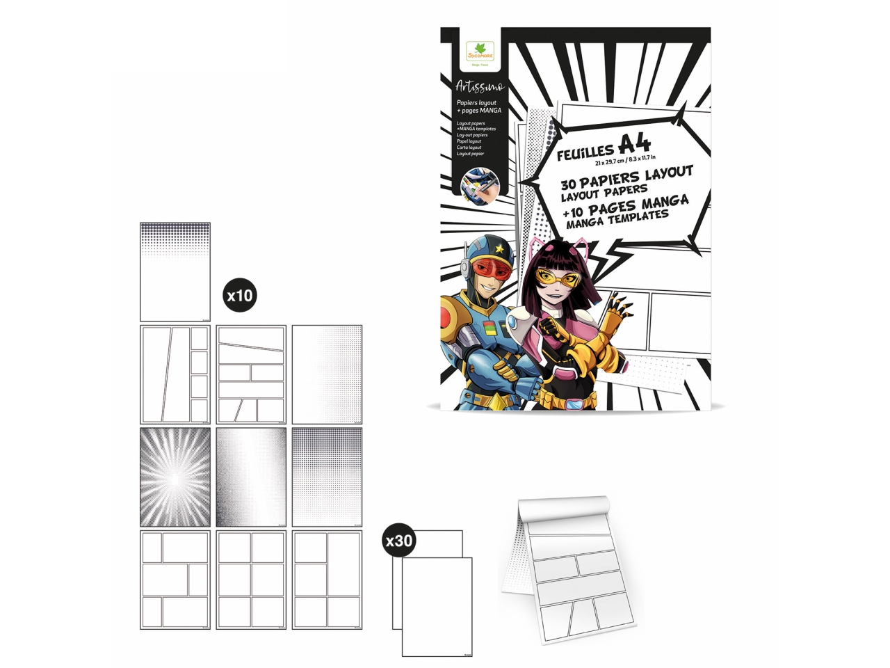 SYCOMORE – BLOCCO DI FOGLI A4 GRIGLIA SYCCREA064 SYCOMORE – BLOCCO DI FOGLI A4 GRIGLIA SYCCREA064