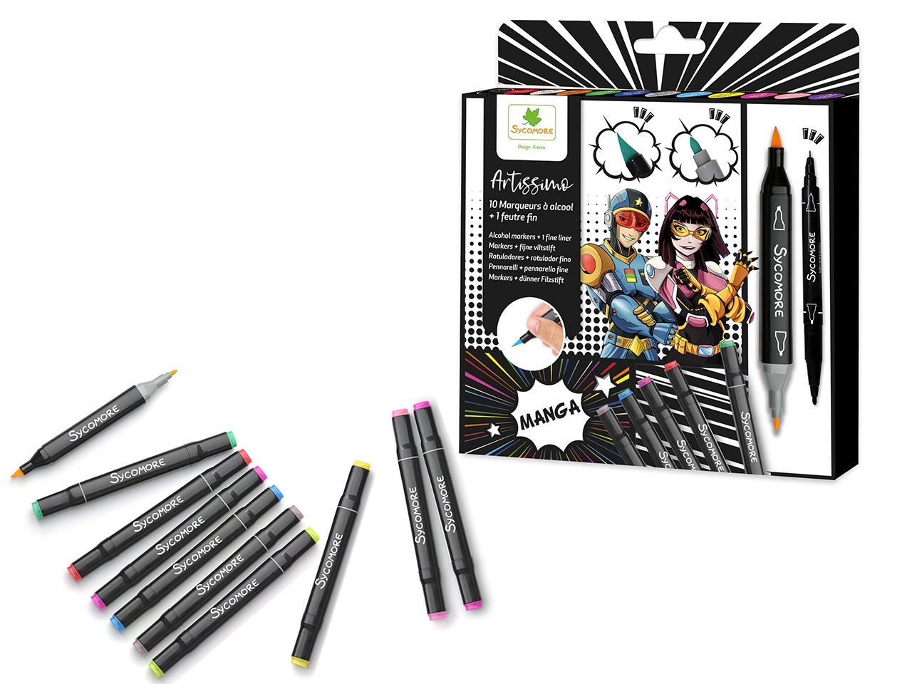 SYCOMORE 10 PENNARELLI ALCOOL MANGA SYCCREA065