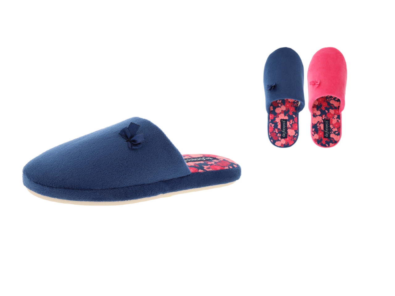 PANTOFOLA DONNA 35-41 ROMA TOP I WB01 BLU_FUCSIA