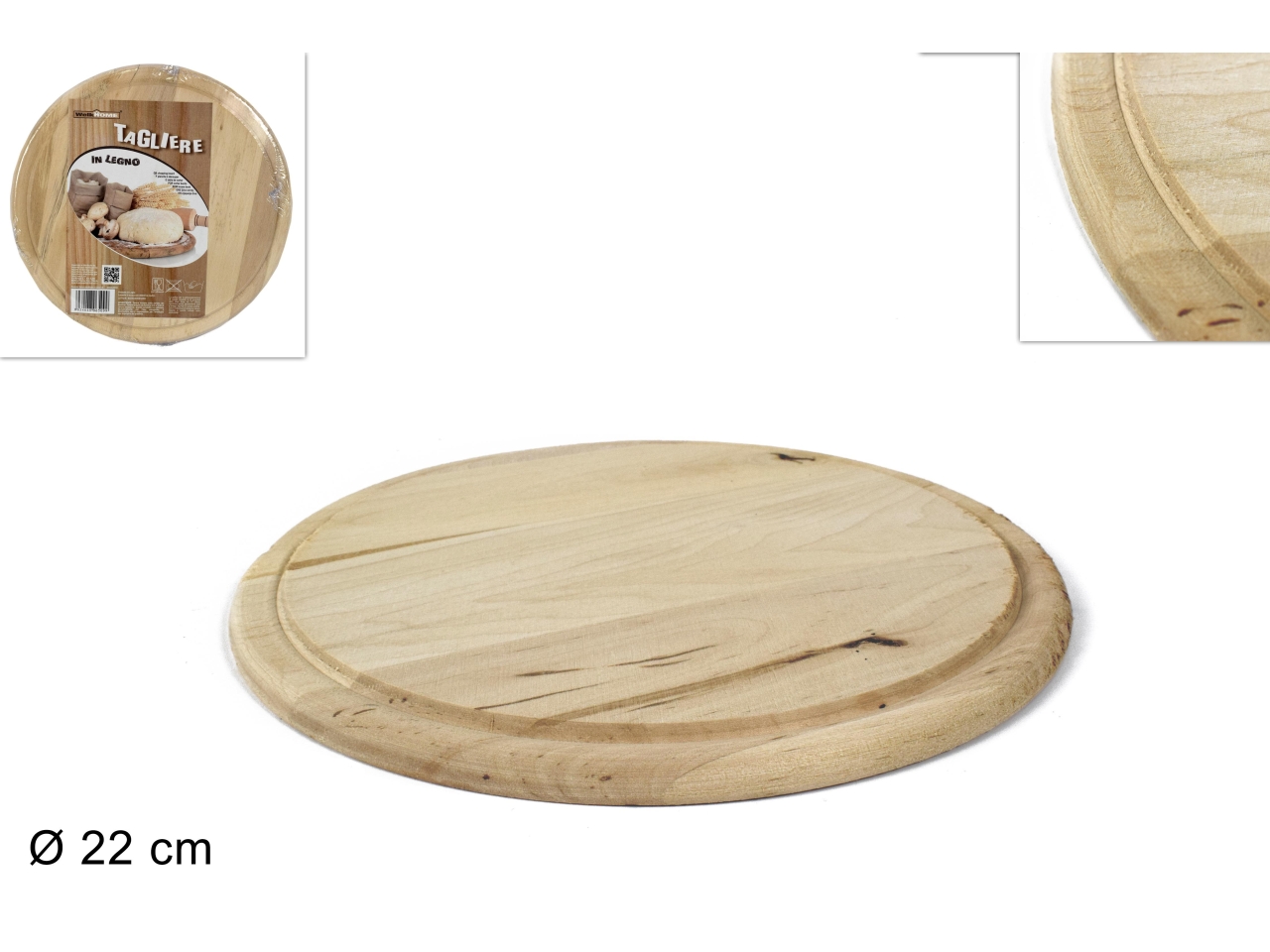 TAGLIERE TONDO GRANDE D.22CM DEV10002241