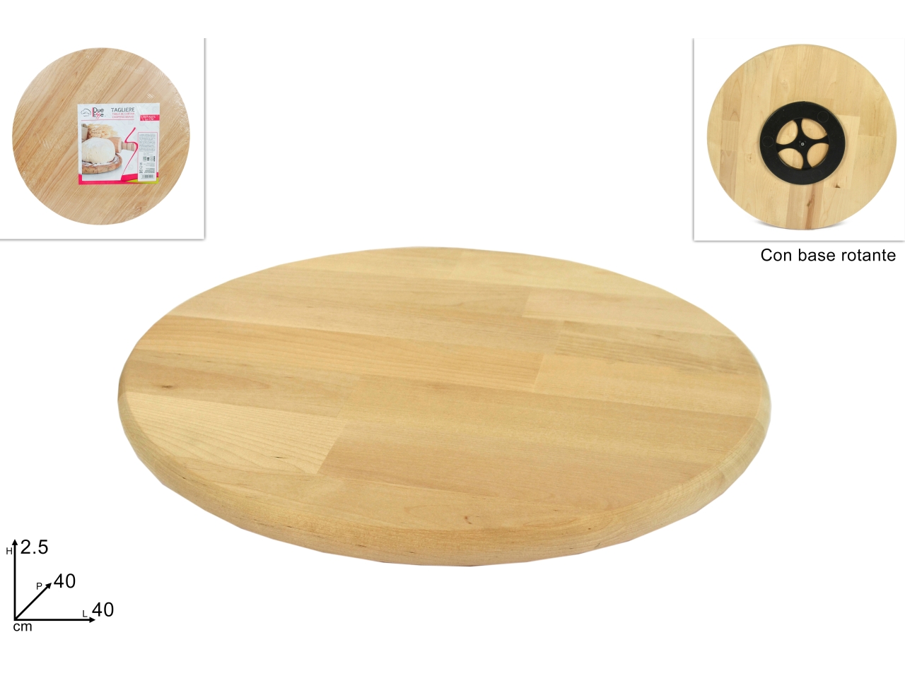 TAGLIERE PIZZA BASE ROTANTE 40CM DEV14005201