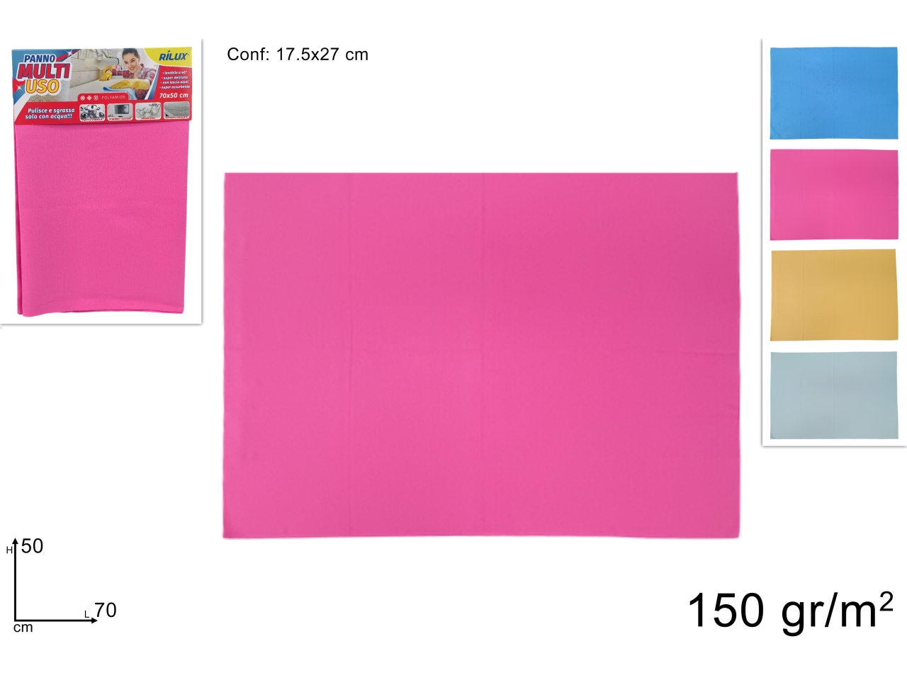 PANNO IN MICROFIBRA 150GR/M2 50X70CM DEV25009991 PANNO IN MICROFIBRA 150GR/M2 50X70CM DEV25009991