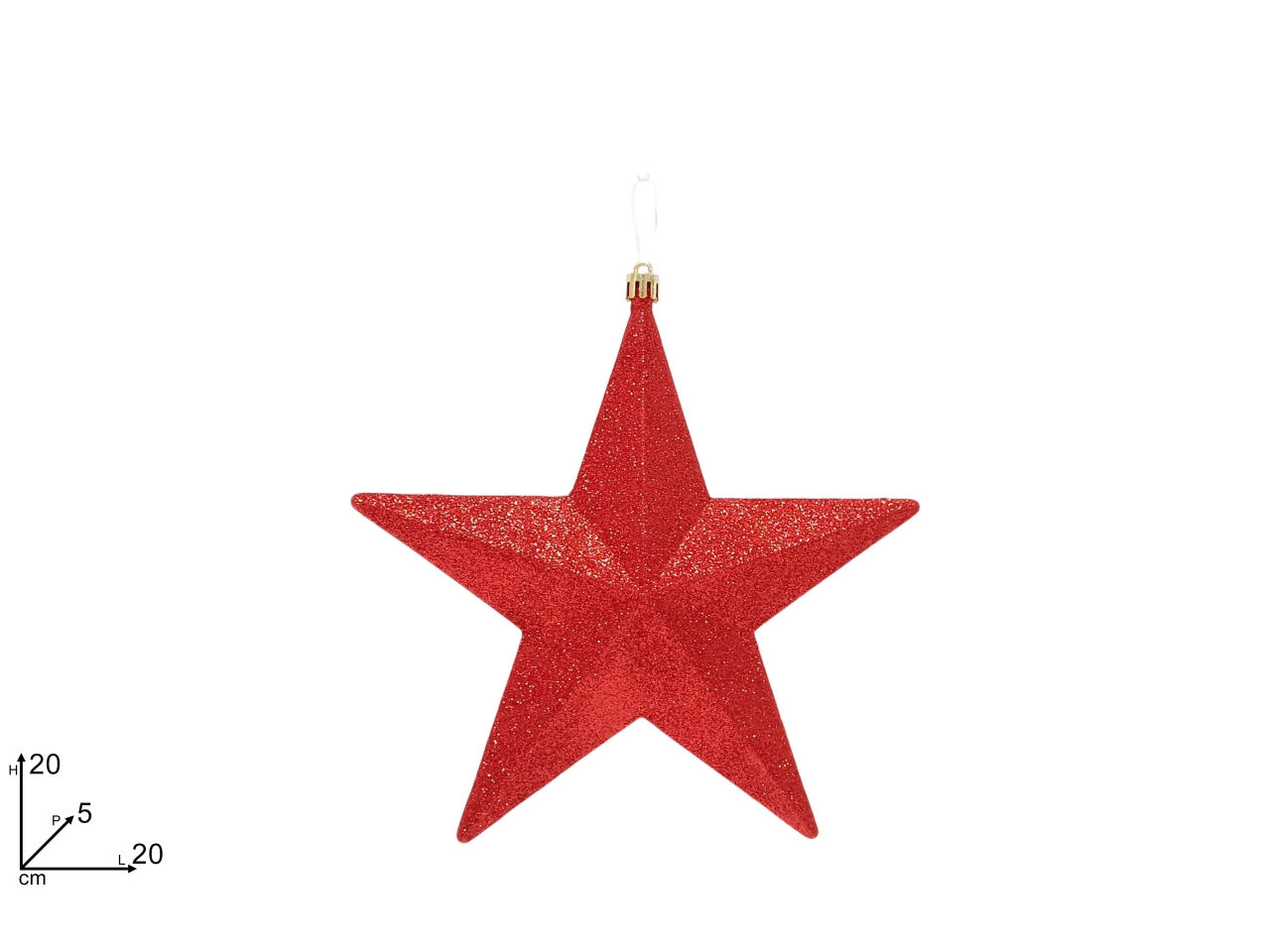 APPENDINO STELLA 20CM GLITTER ROSSA XNA25003531