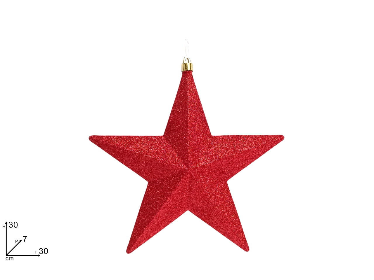 APPENDINO STELLA 30CM GLITTER ROSSA XNA25003541