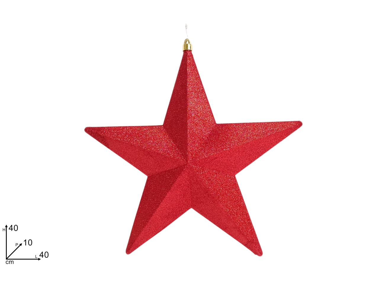 APPENDINO STELLA 40CM GLITTER ROSSA XNA25003551