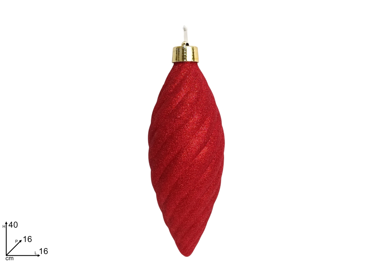 APPENDINO GOCCIA 40CM GLITTER ROSSOXNA25003841