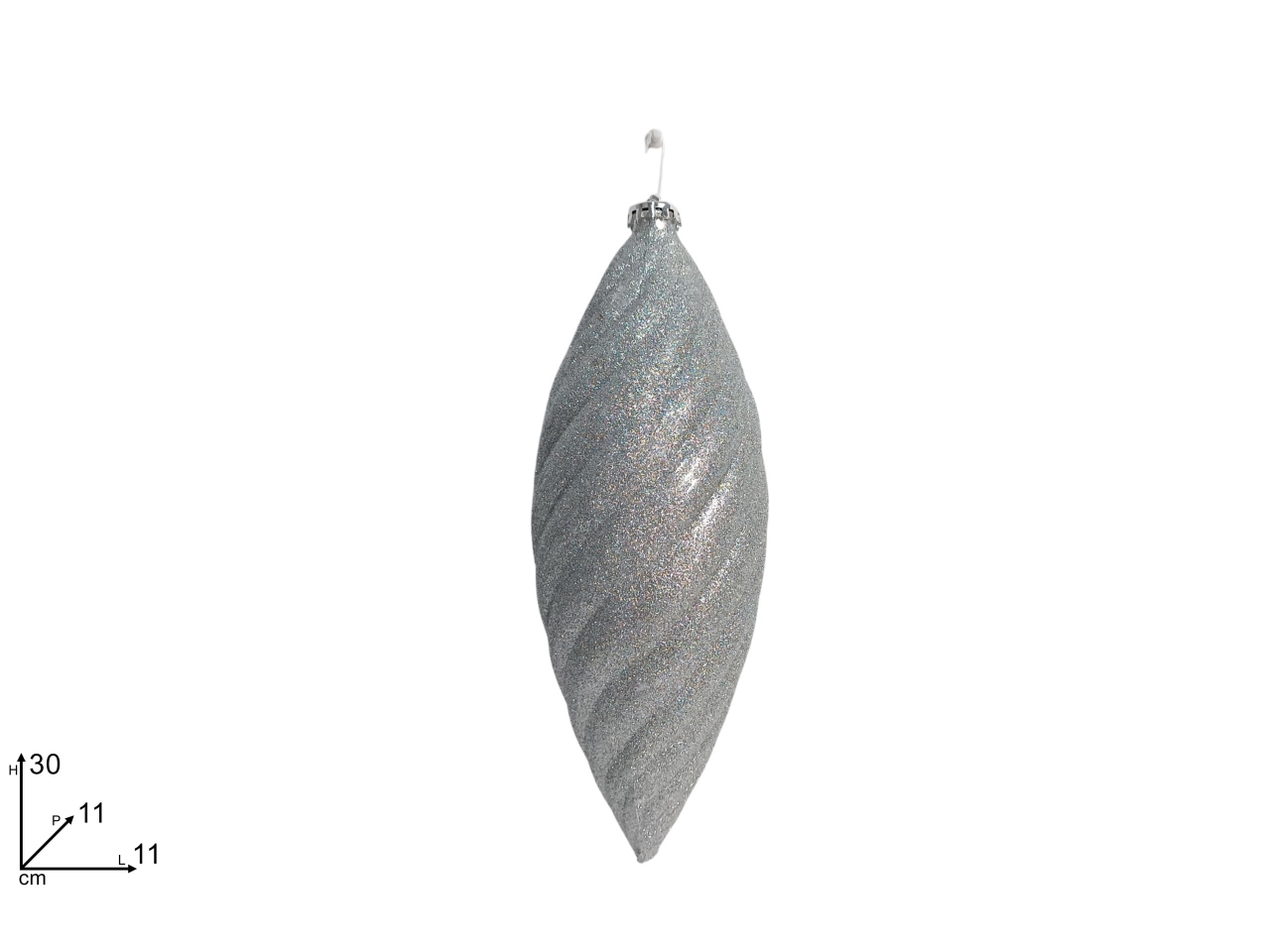APPENDINO GOCCIA 30CM GLITTER SILVERXNA25003971