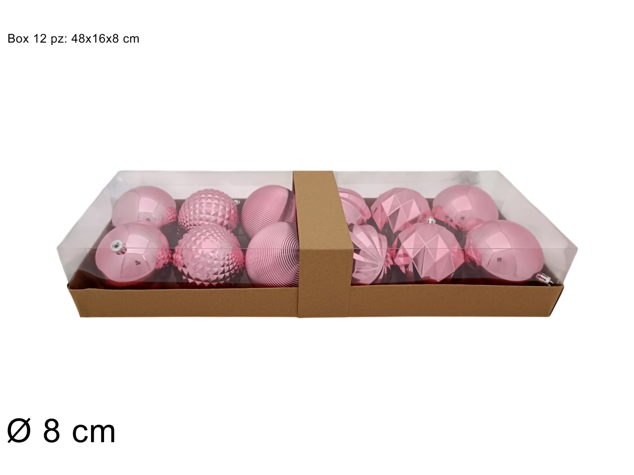 PALLA 8CM 12PZ MODELLI ASS. ROSA XNA17004161