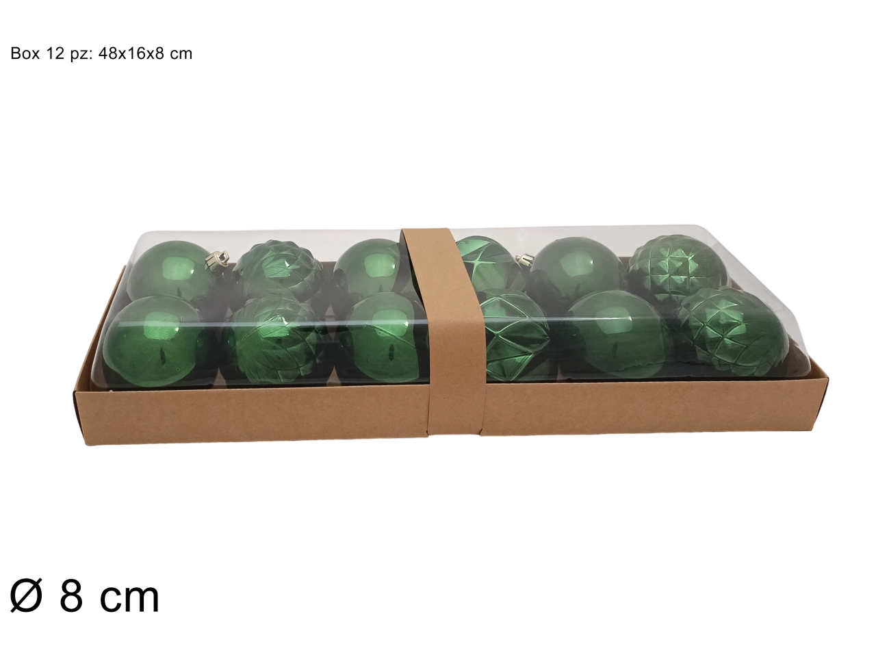 PALLA 8CM 12PZ MODELLI ASS. VERDE S. XNA19005961