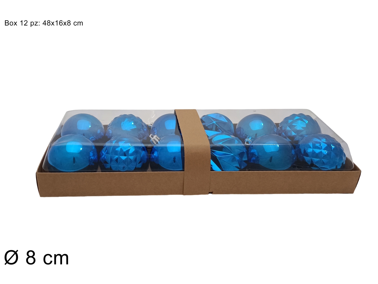 PALLA 8CM 12PZ MODELLI ASS. BLU XNA19005971