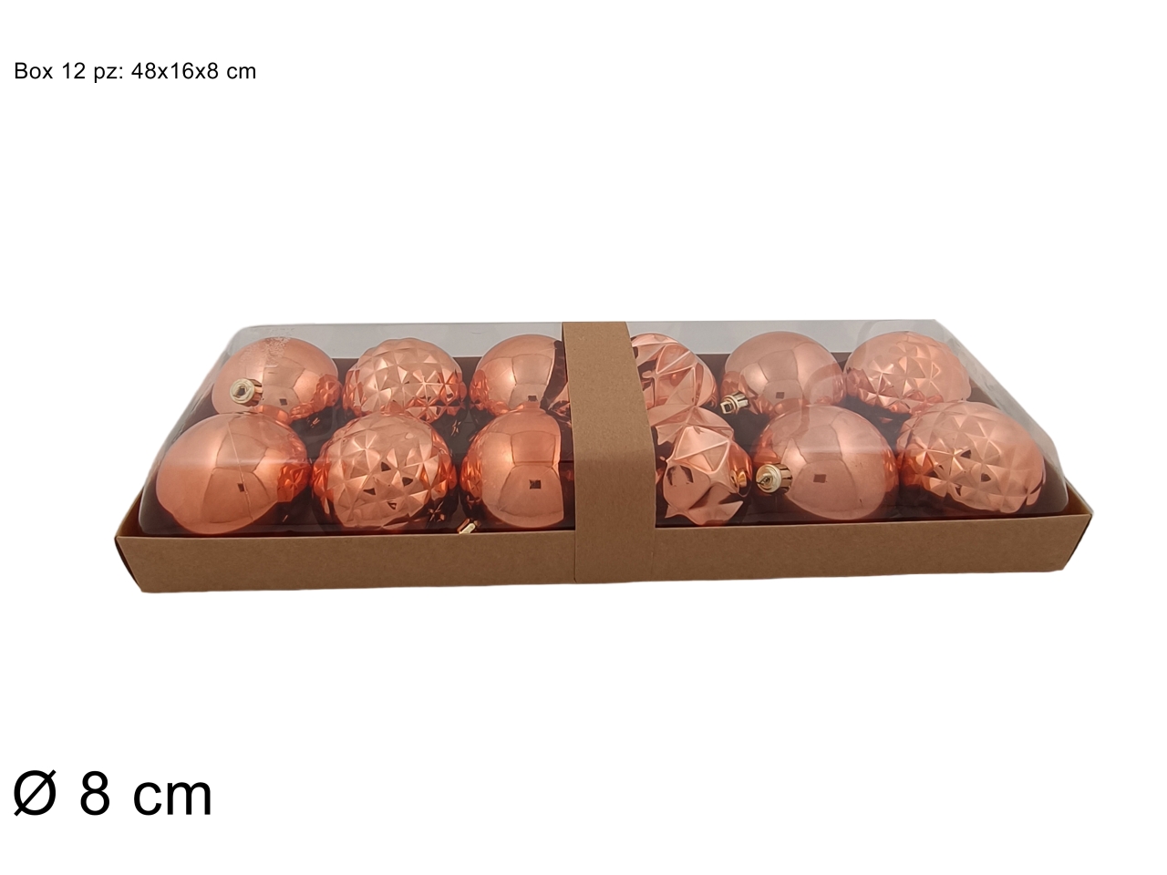 PALLA 8CM 12PZ MODELLI ASS. RAME XNA19006001