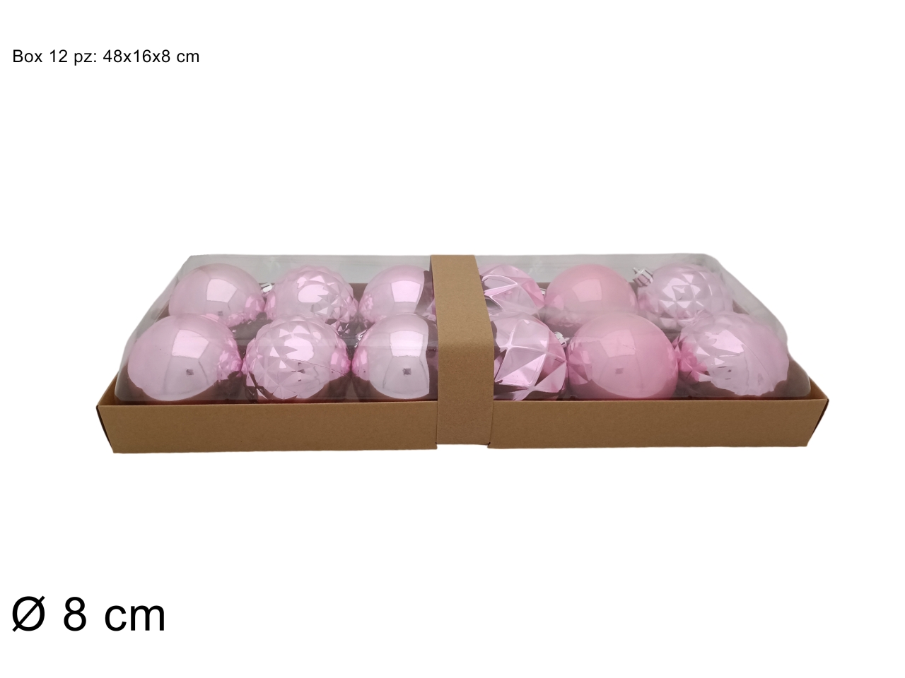 PALLA 8CM 12PZ MODELLI ASS. ROSA XNA21004965