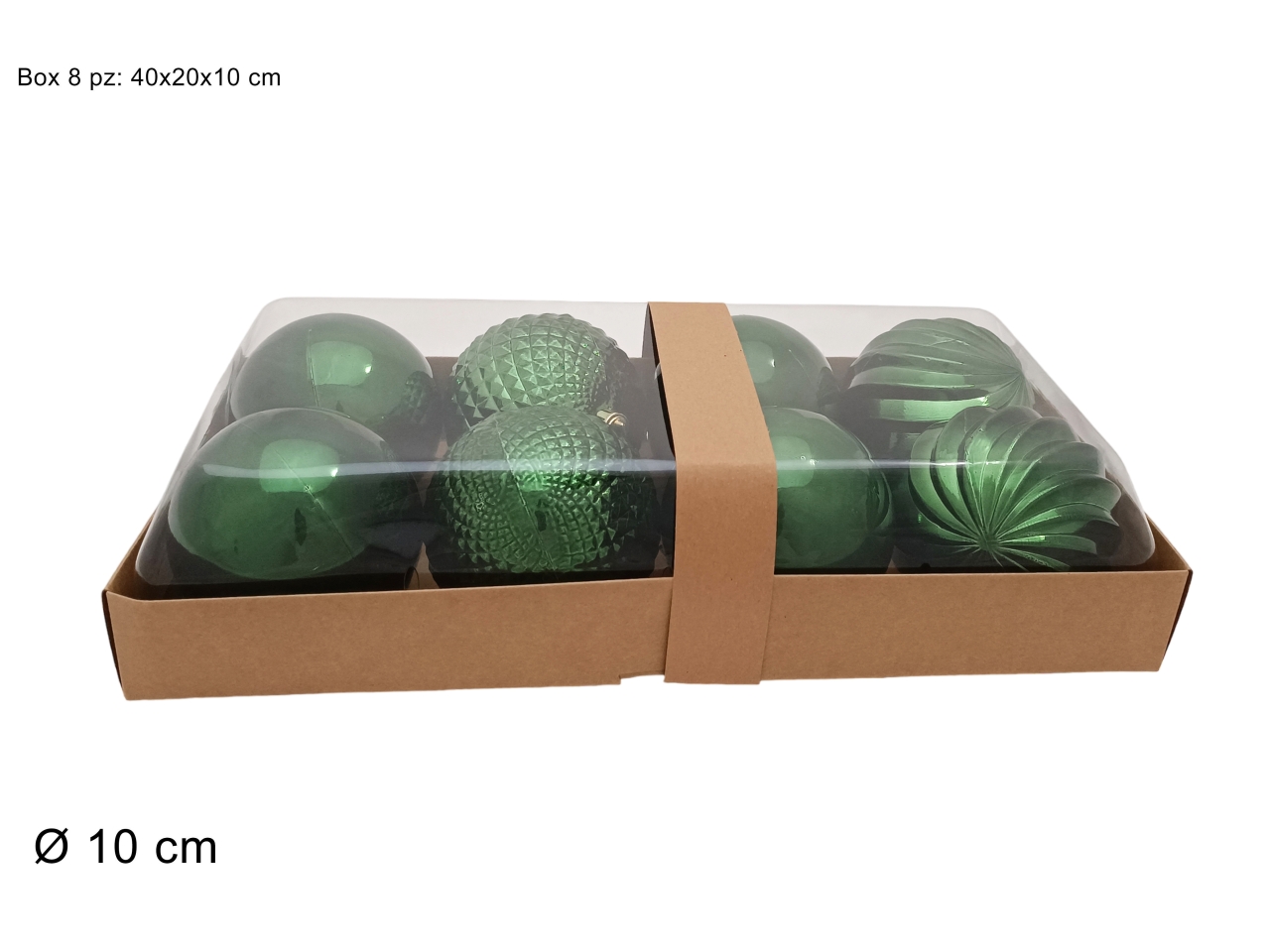 PALLA 10CM 8PZ MODELLI ASS. VERDE S. XNA19006011