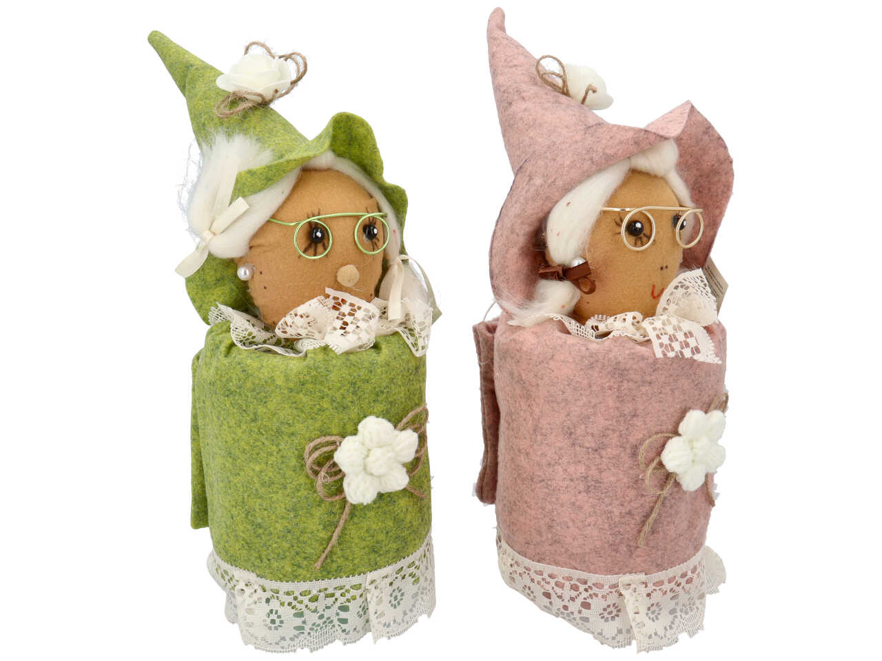 BEFANA BARATTOLO IN 2 VARIANTI VERDE E ROSA 25/307