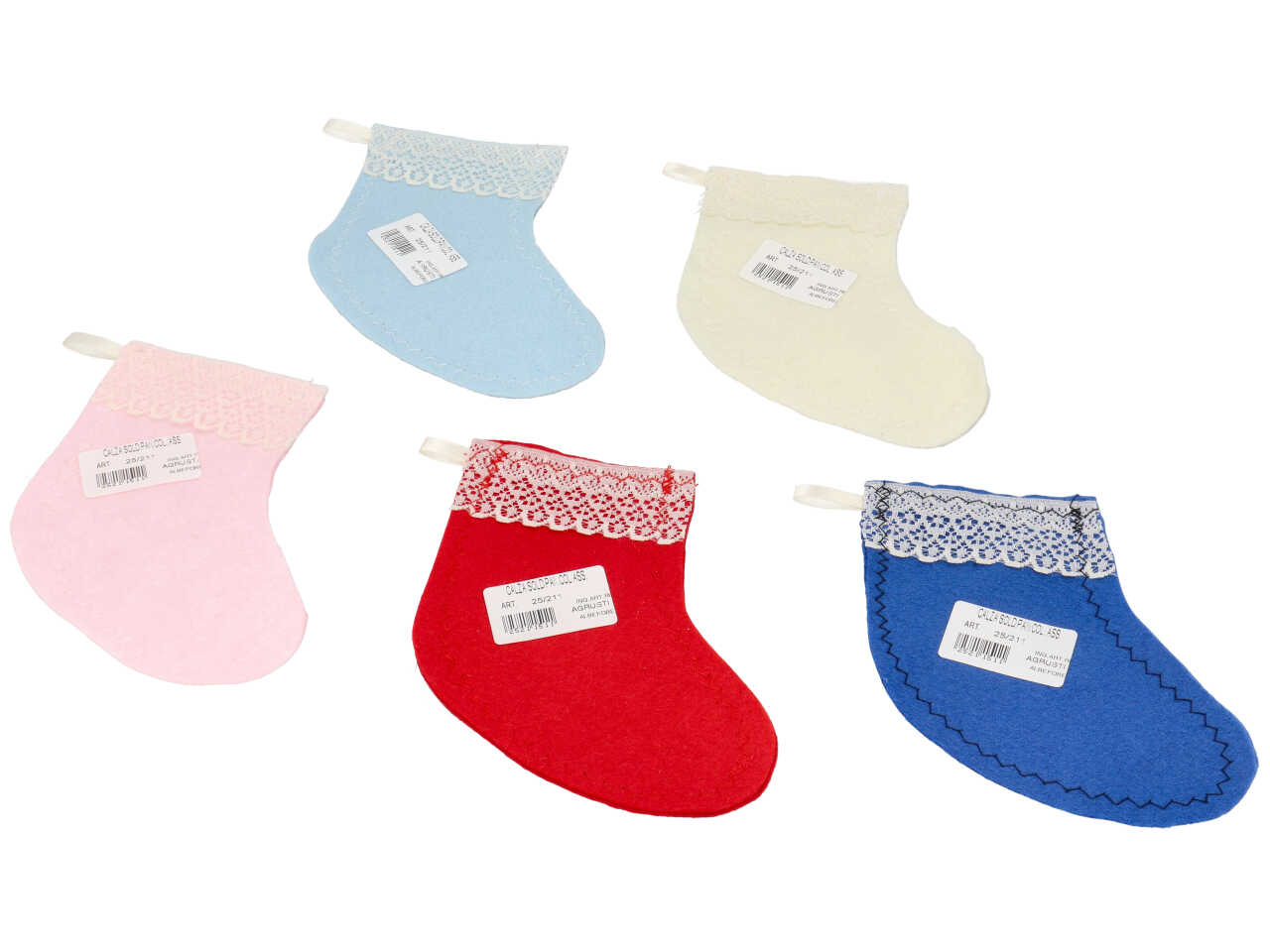 CALZA SOLDATINO PANNOLENCI COLORI ASSORTITI 25/211