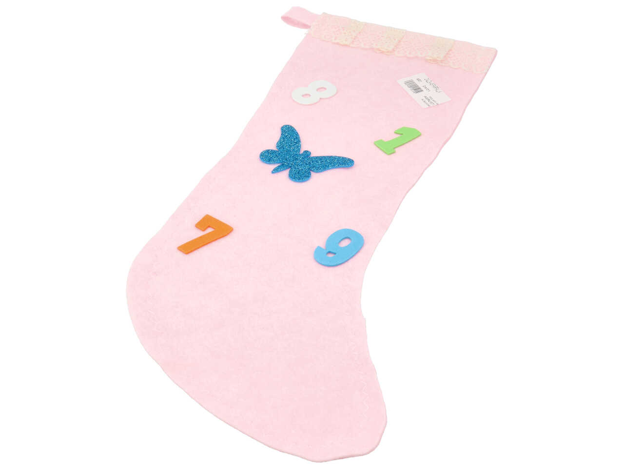 CALZA PANNOLENCI 45CM DEC.FARF. ROSA ROSSA 24  01