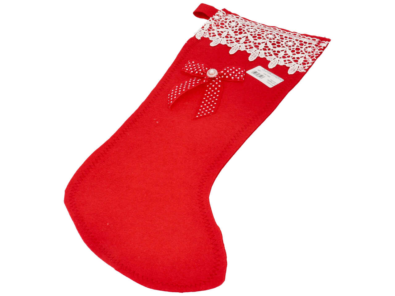 CALZA PANNOLENCI 45CM ROSSA CAMP. MACRAME 23/196