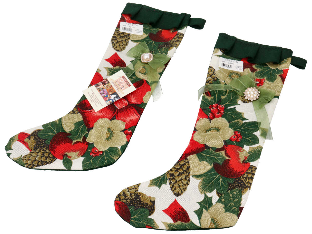 CALZA 45CM FELCE COLORI VERDE ROSSA ASS 23/720