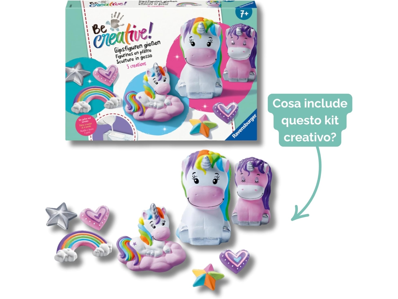 BE CREATIVE MIDI XL CREAZIONI GESSO UNICORNI 25531