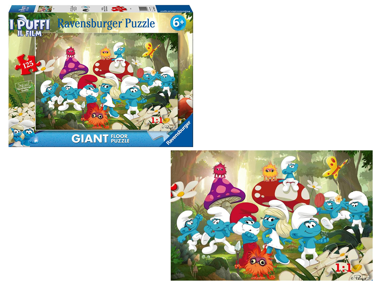 PUZZLE 125PZ GIANT PAVIMENTO PUFFI 12004221