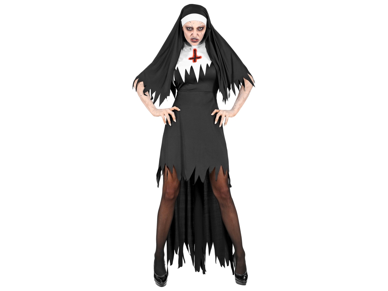 COSTUME SUORA HORROR ADULTO TG.S 01921 COSTUME SUORA HORROR ADULTO TG.S 01921
