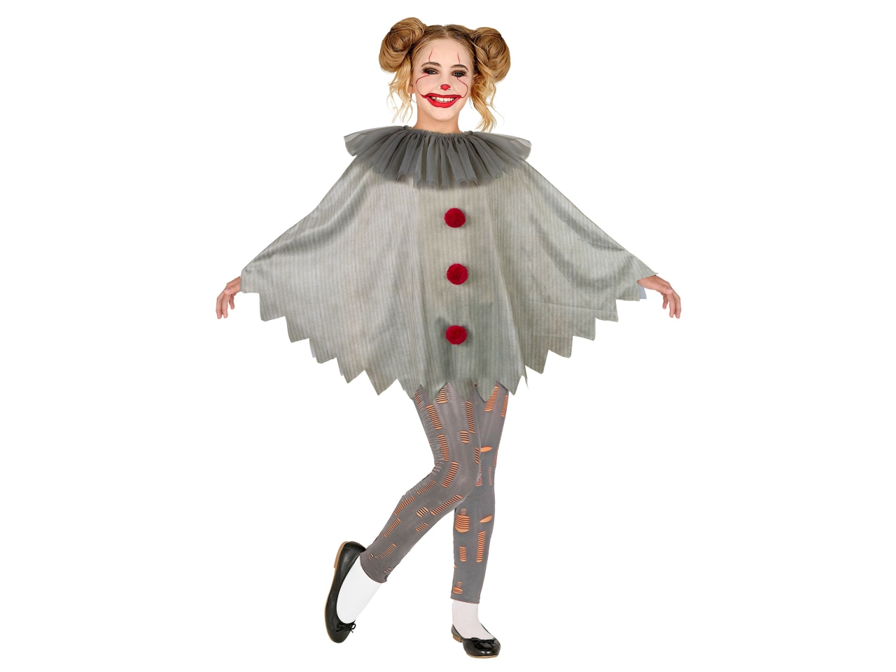 COSTUME PAGLIACCIO HORROR PONCHO BIMBO 48149