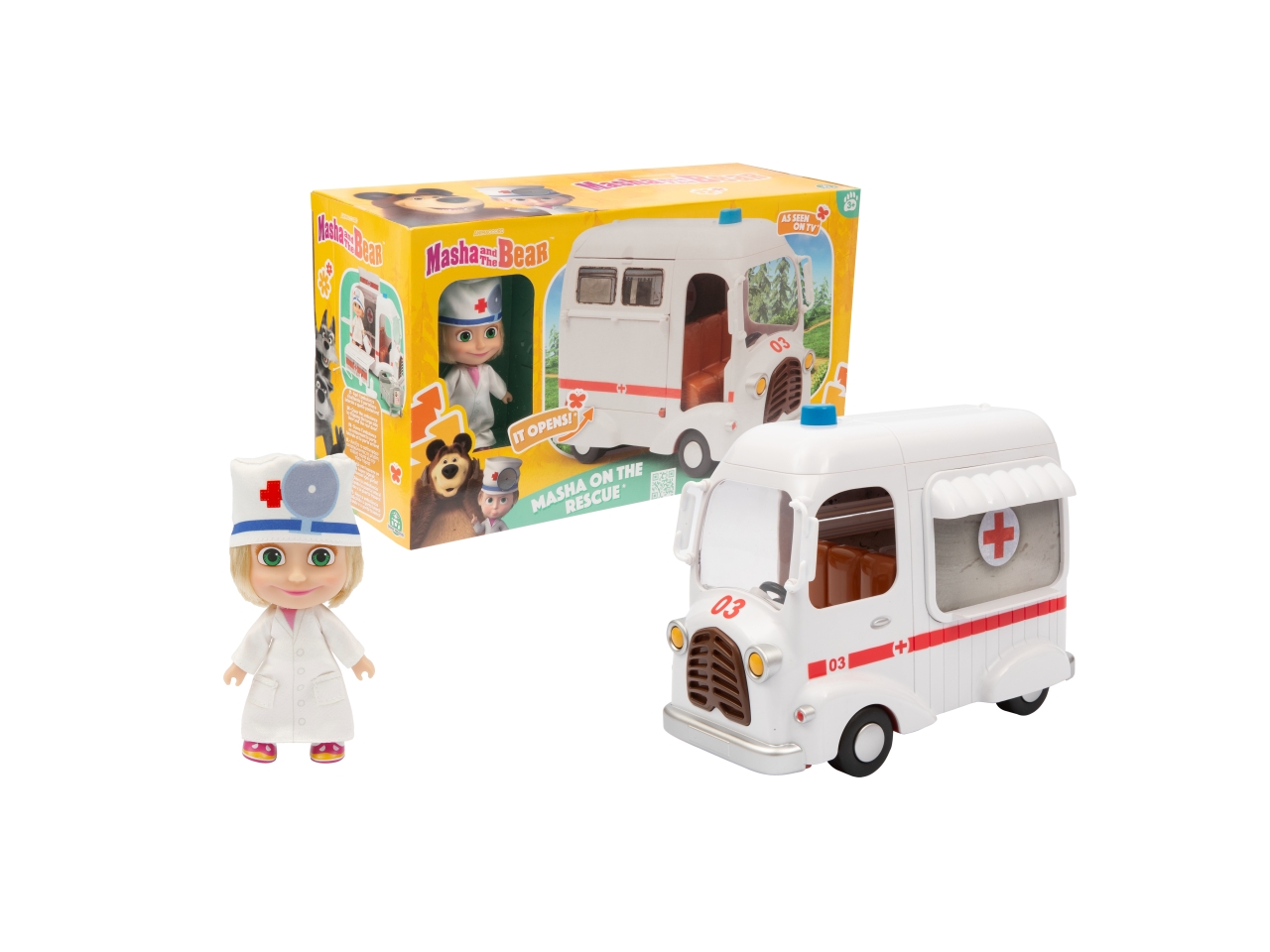 MASHA AMBULANZA CON BAMBOLA E ACCESSORI MHA55000