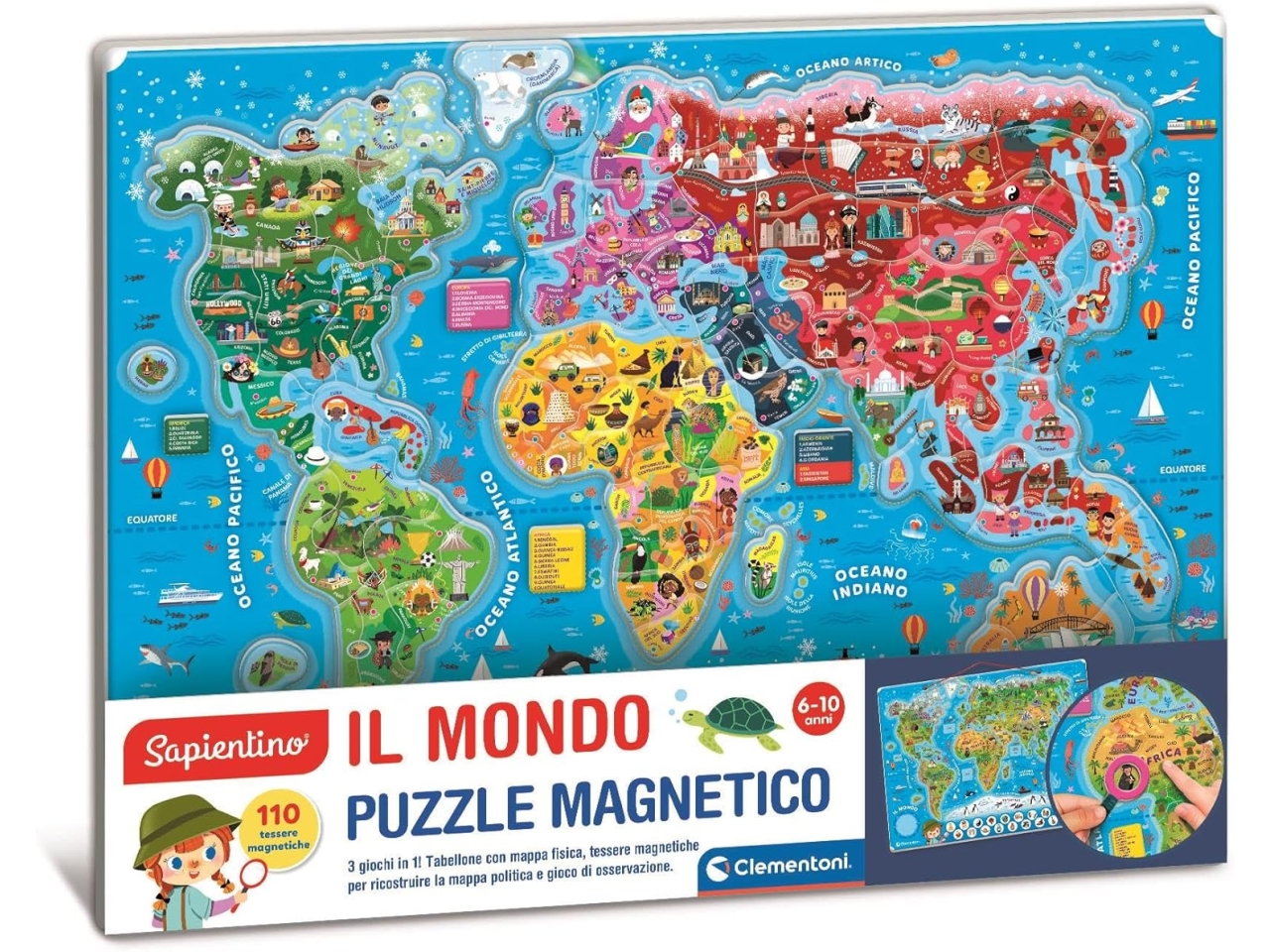 SAPIENTINO IL MONDO PUZZLE MAGNETICO 16692.3