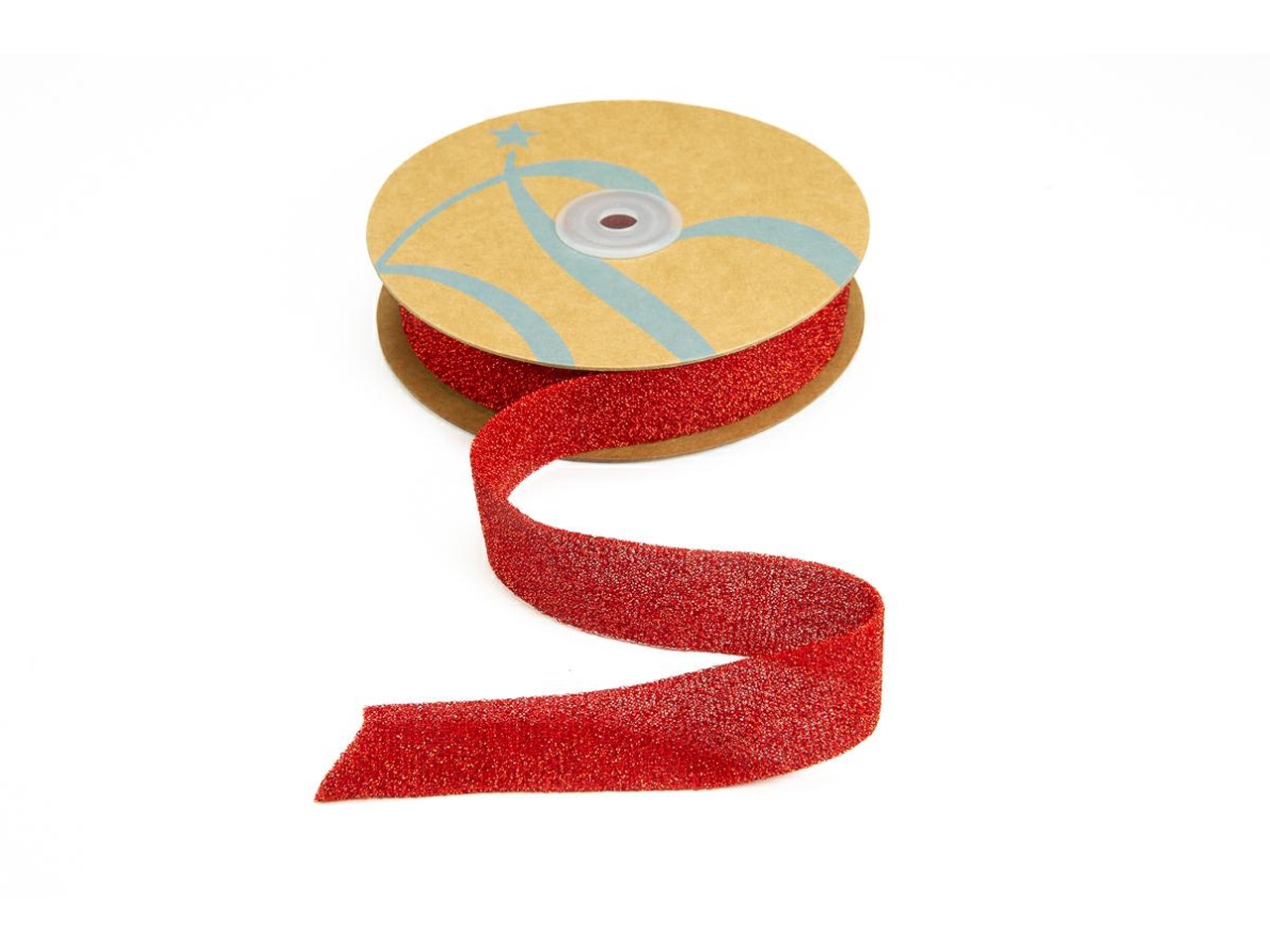 NASTRO DOPPIO LAMÉ 25MMX10MT ROSSO NI107 10