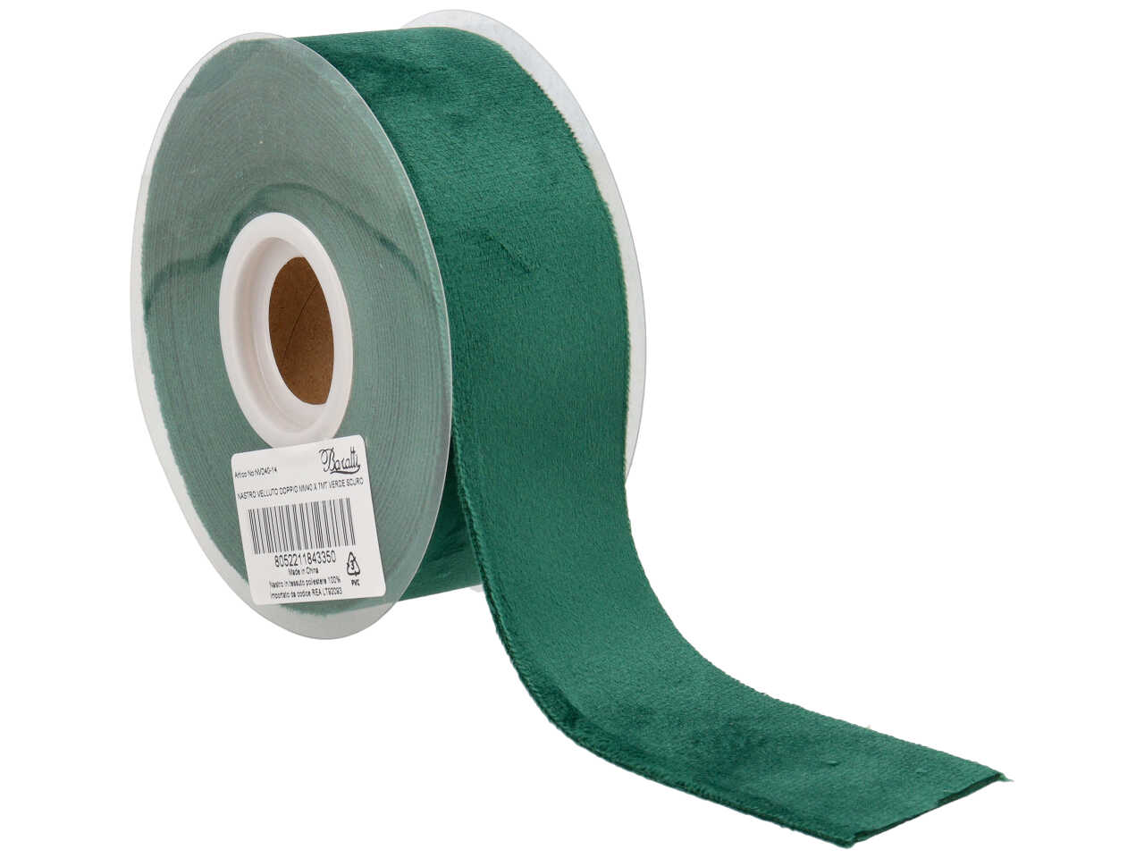NASTRO VELLUTO DOPPIO40MMX7MT VERDE SCURO NVD40 14 NASTRO VELLUTO DOPPIO40MMX7MT VERDE SCURO NVD40 14