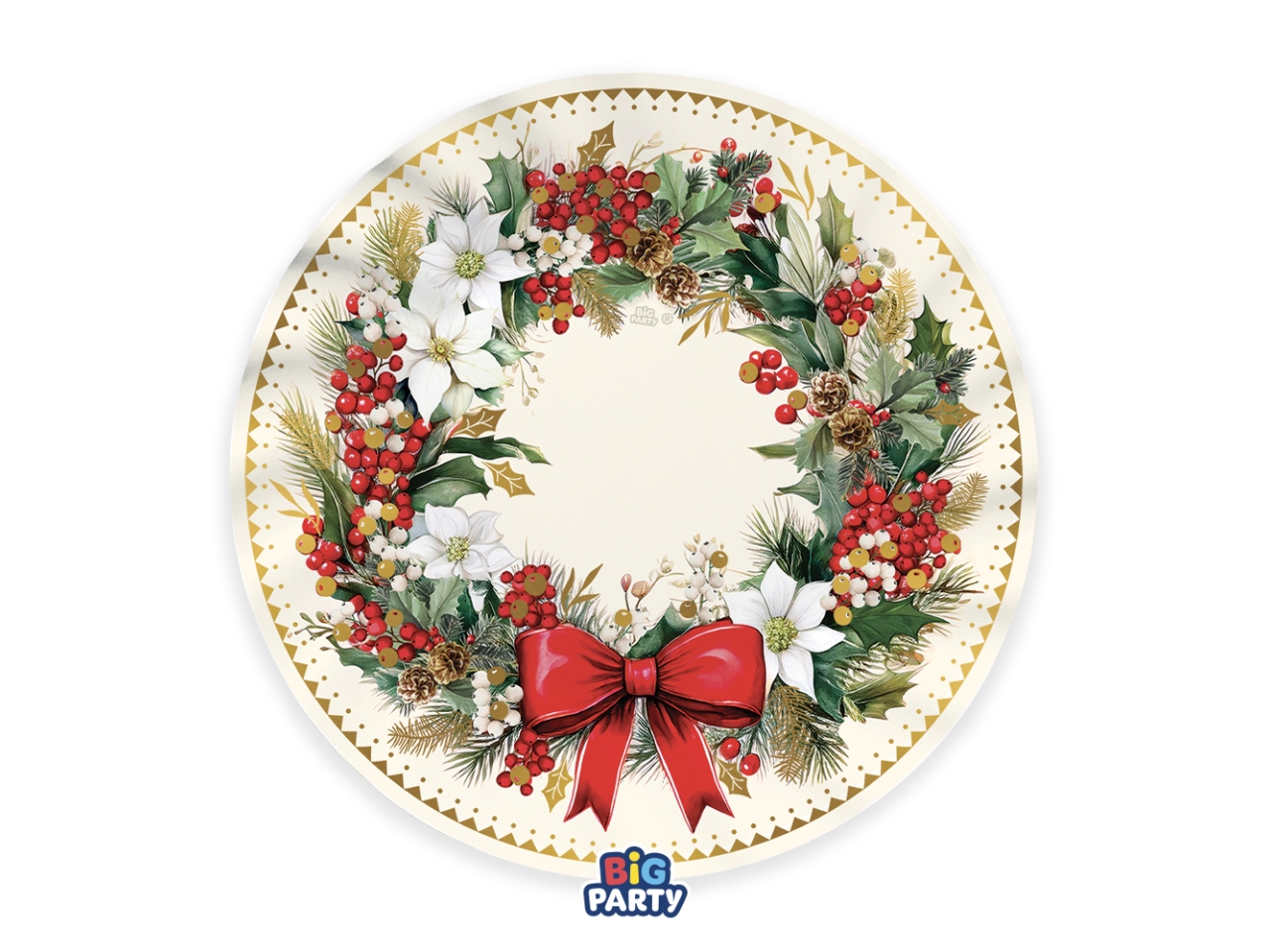 VINTAGE CHRISTMAS PIATTI FONDI 24CM 6PZ 76978 VINTAGE CHRISTMAS PIATTI FONDI 24CM 6PZ 76978