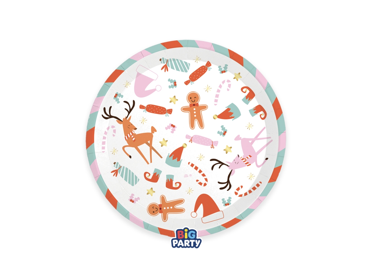 CHRISTMAS CANDY PIATTI 22CM 6PZ 76998