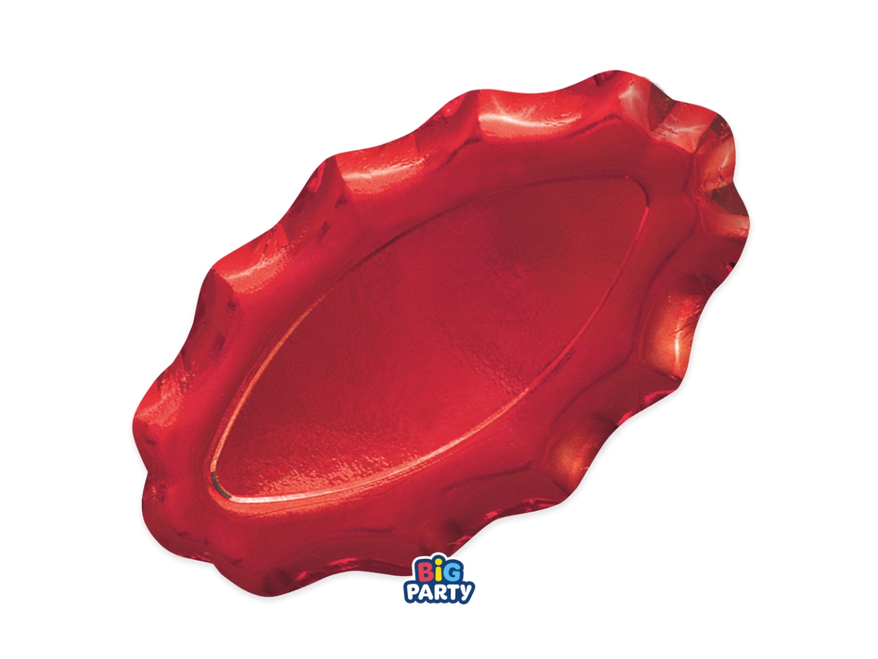 WAVY VASSOIO 36X20CM 2PZ ROSSO METAL 77042
