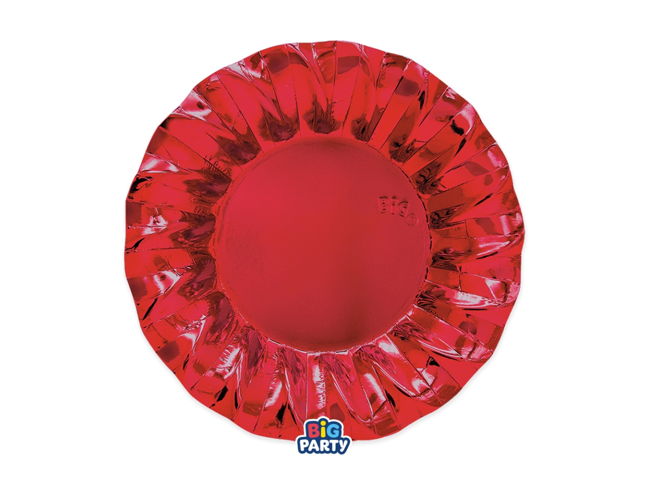 WAVY PIATTI FONDI 24CM 6PZ ROSSO METAL 77038