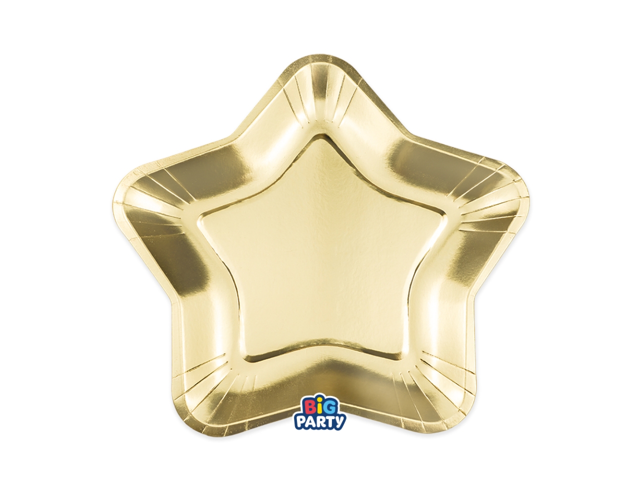 PIATTI STELLA 23X23CM 6PZ ORO METAL 76384